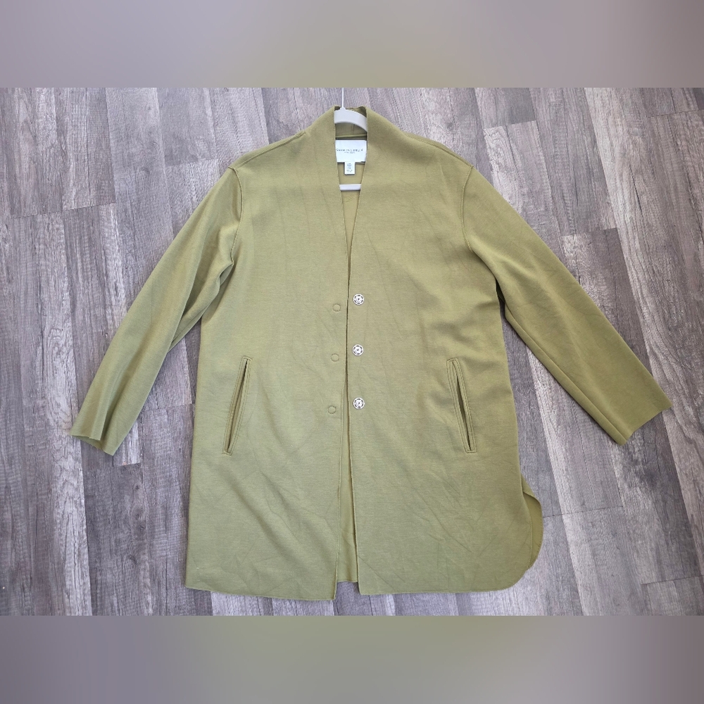 Carolina Belle Montreal Moss Green Cardigan Jacket Nylon St Johns Preppy Classy